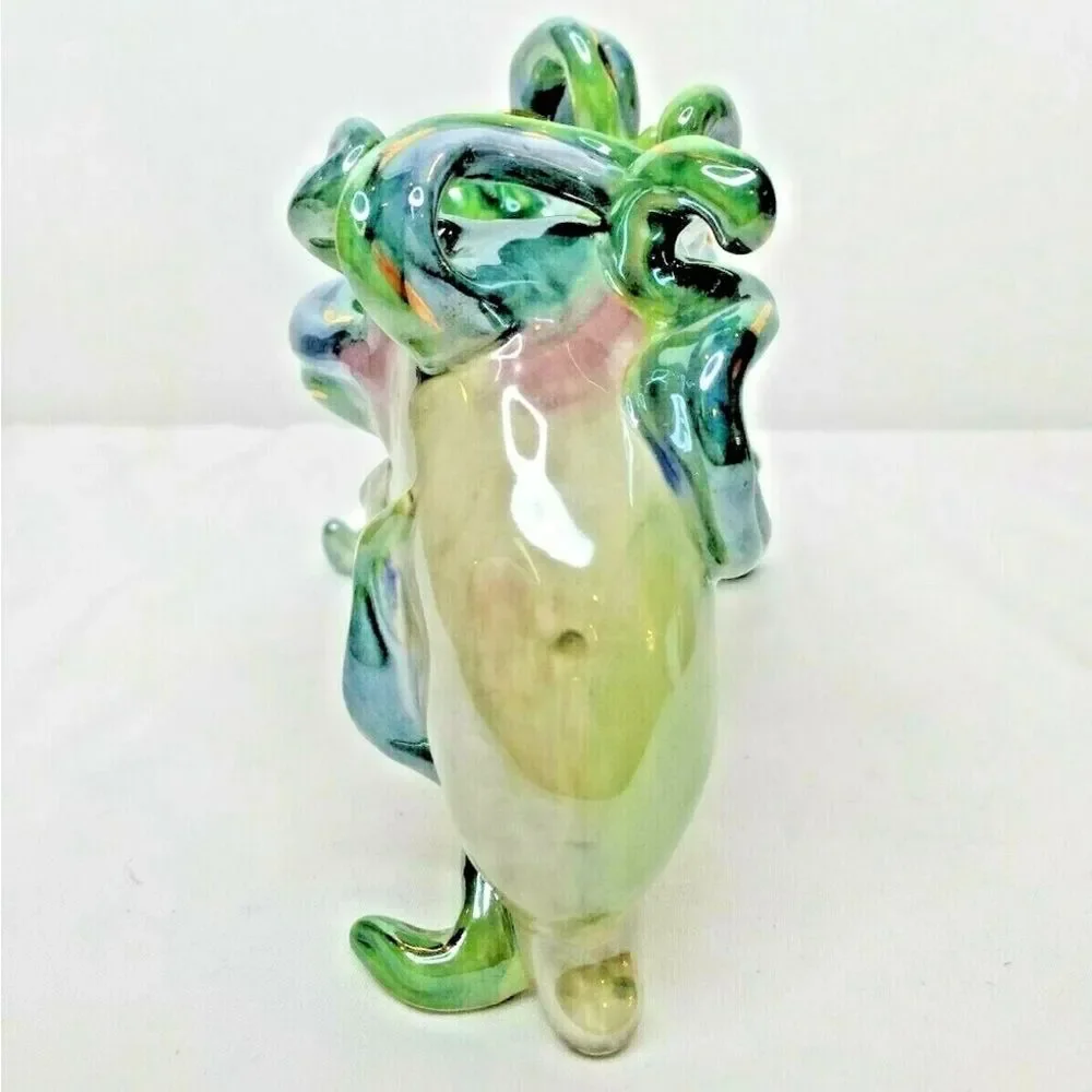 Koko Originals Glazed Luster Ceramic Dolphin Figurine Tea Light Holder 4